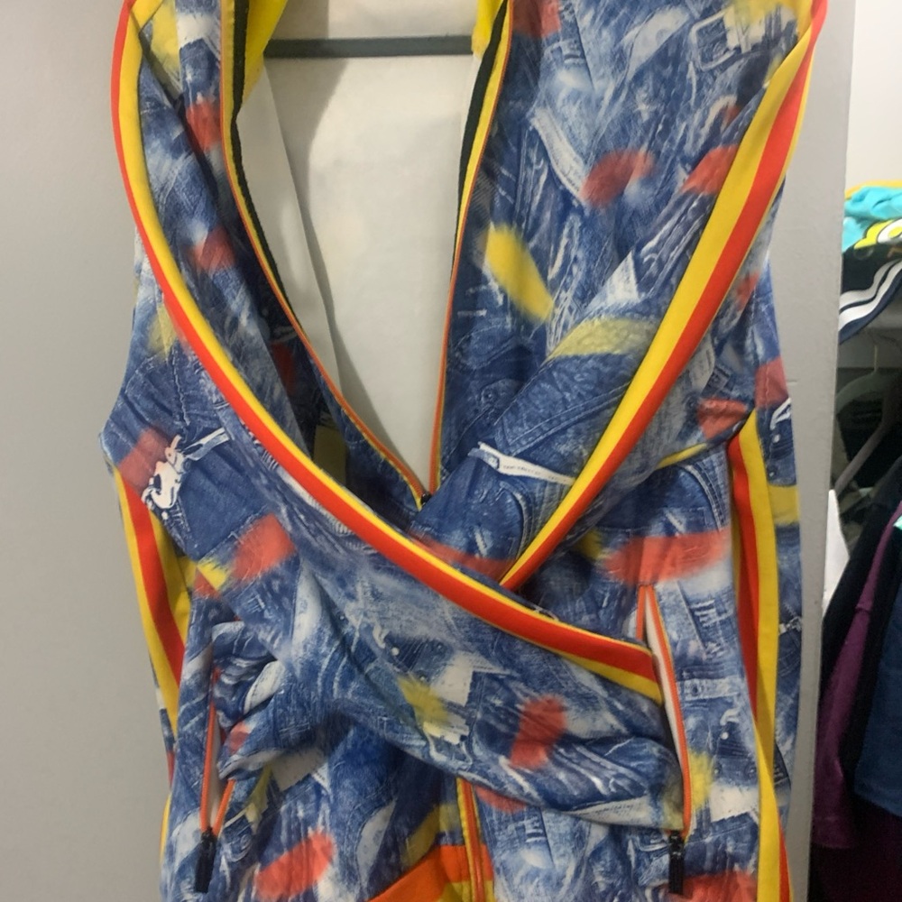 Vibrant Abstract Patterned Jacket - Picture 2 of 4